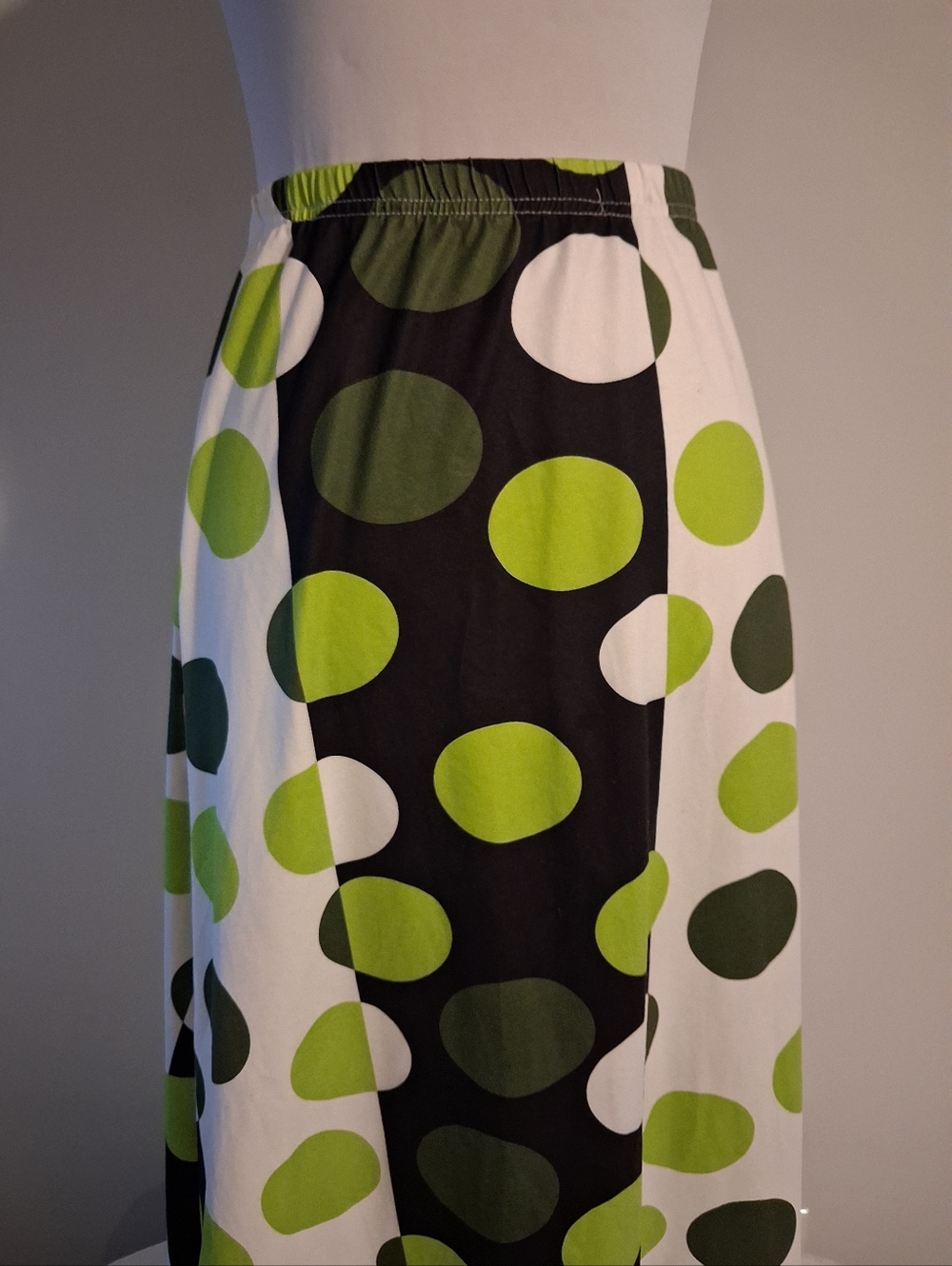 Lime Green And Black Polka Dot Skirt Suit Size 3X - Picture 4 of 16